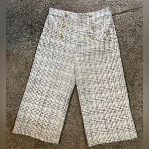 Zara Tweed Cropped Pants